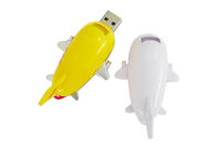 32G 3,0 κίτρινο πλαστικό αεροπλάνο χρώματος διαμόρφωσε USB με το προσαρμοσμένο λογότυπο και η συσκευασία παρουσιάζει εμπορικό σήμα ζωής
