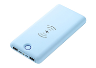 Μπλε τράπεζα δύναμης 20000mAh μαγνητική ασύρματη με το προσαρμοσμένο λιμένας λογότυπο USB Γ