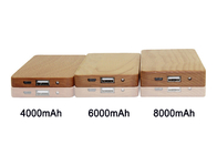Φορητή χαρασμένη σφένδαμνος ξύλινη τράπεζα δύναμης 4000 Milliampere για Iphone 8