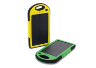 Κίτρινη ηλιακή τροφοδοτημένη φορητή ικανότητα φορτιστών 6000mAh Bettery λογότυπων λέιζερ